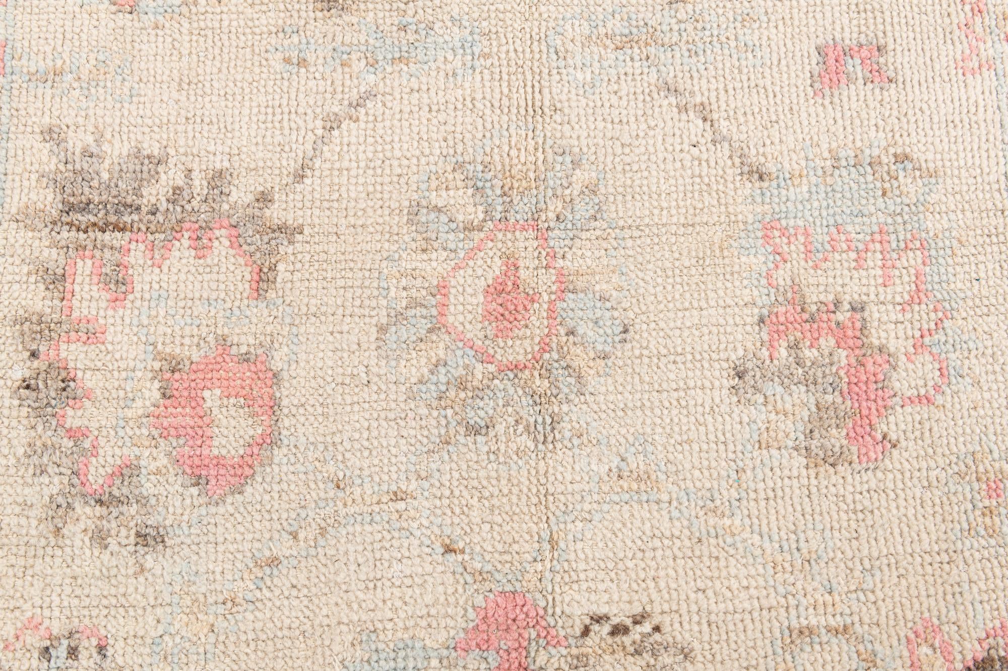 5' 9 x 9' 4 Hand Knotted Oushak Wool Rug