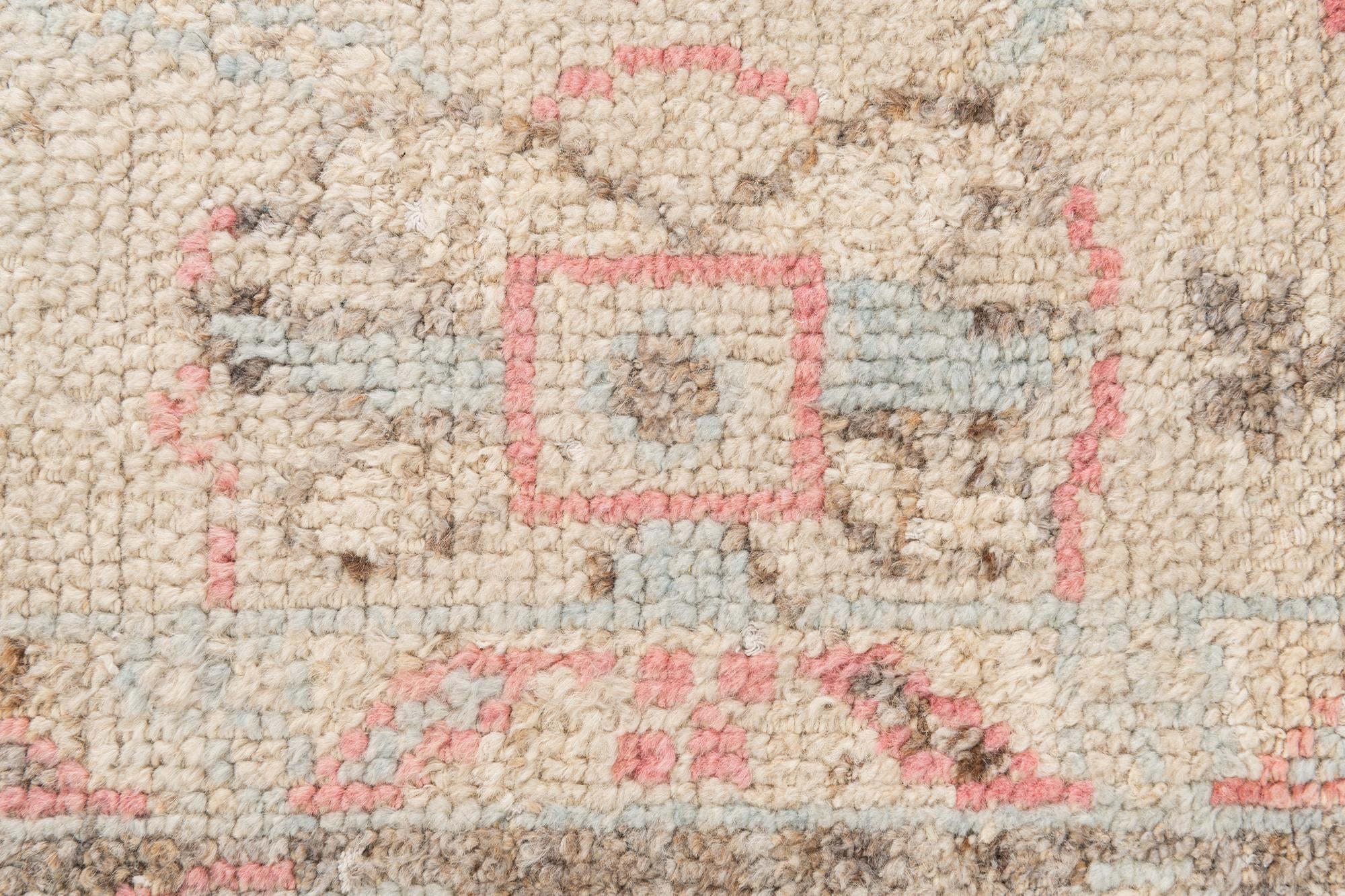 5' 9 x 9' 4 Hand Knotted Oushak Wool Rug