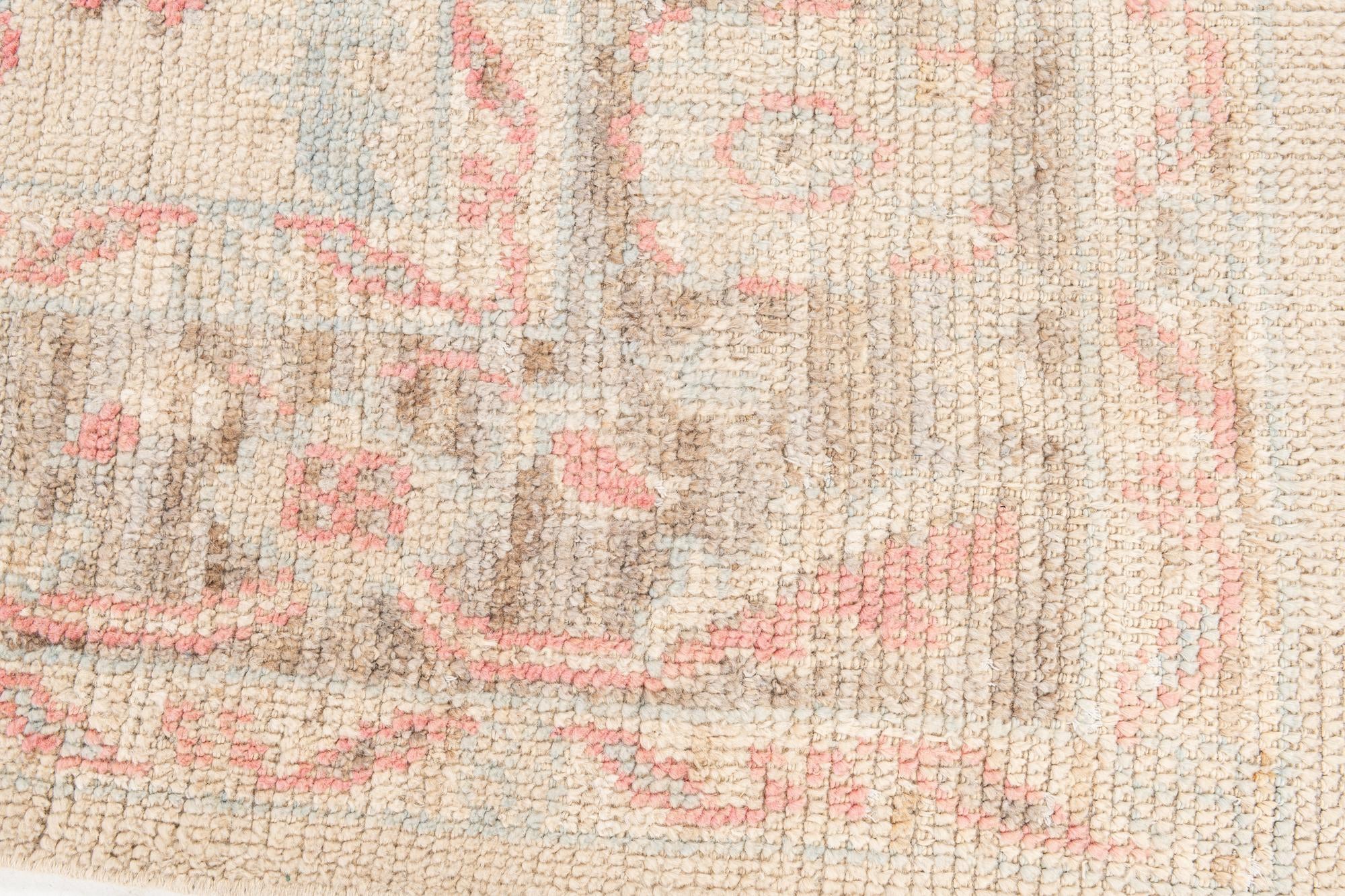 5' 9 x 9' 4 Hand Knotted Oushak Wool Rug
