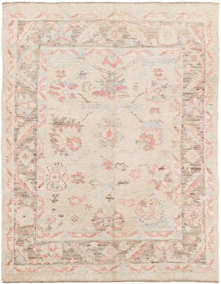 Detail image of 5' 9 x 9' 4 Hand Knotted Oushak Wool Rug