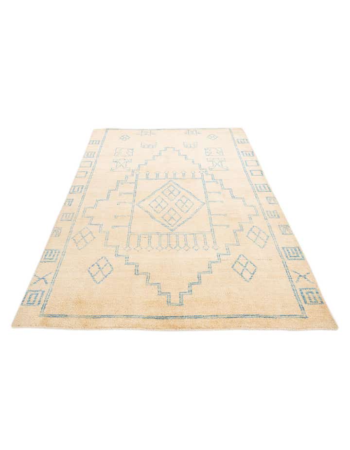 5' 5 x 8' Hand Knotted Oushak Wool Rug