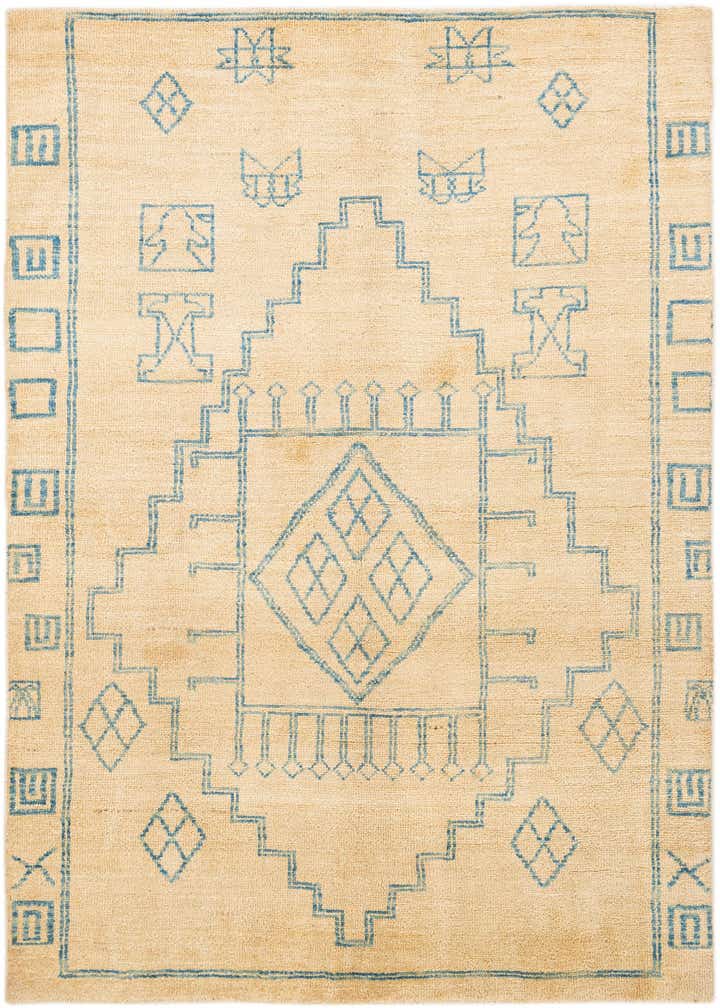 5' 5 x 8' Hand Knotted Oushak Wool Rug