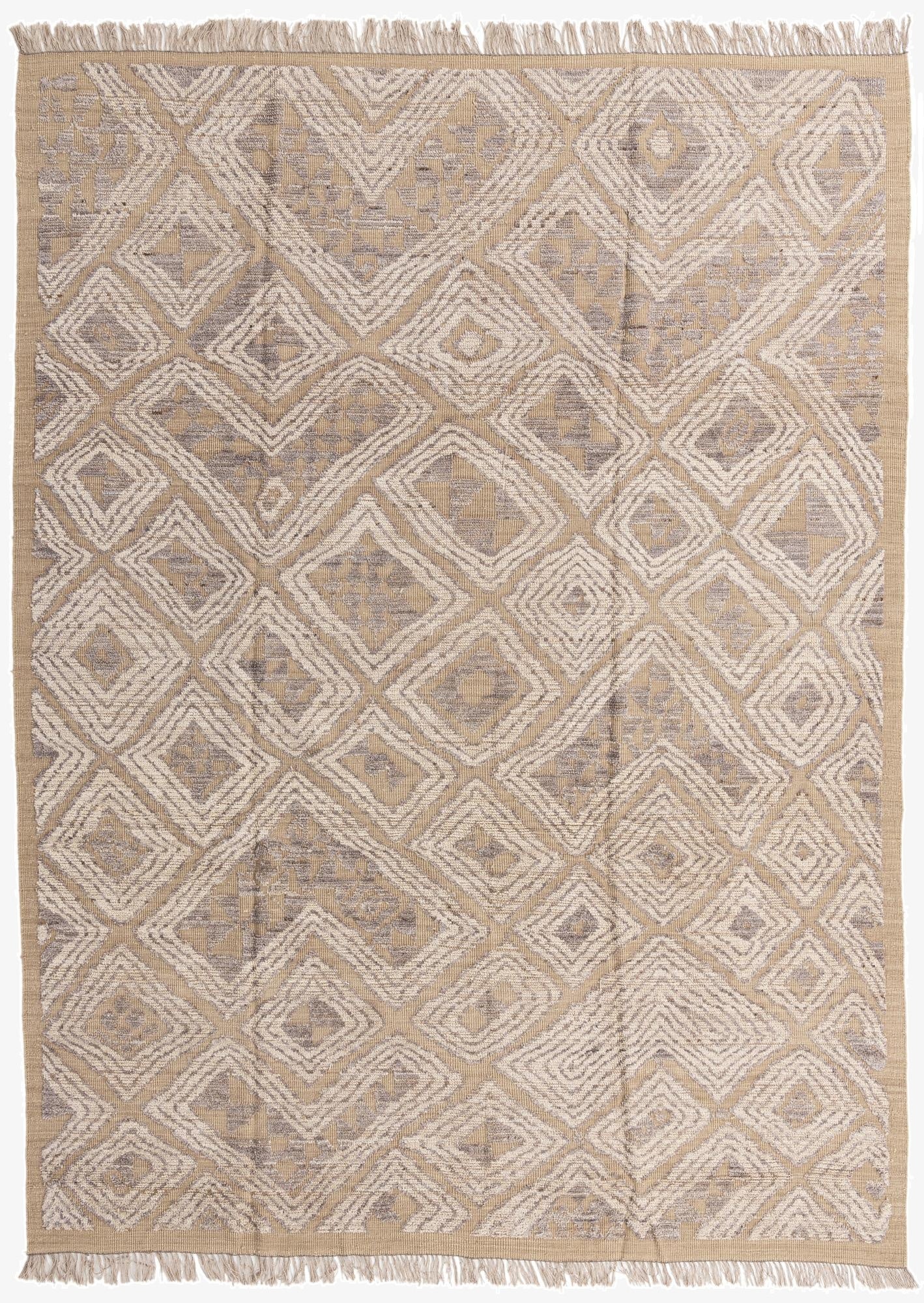 9' 1 x 12' 6  Hand Knotted Oushak Wool Rug