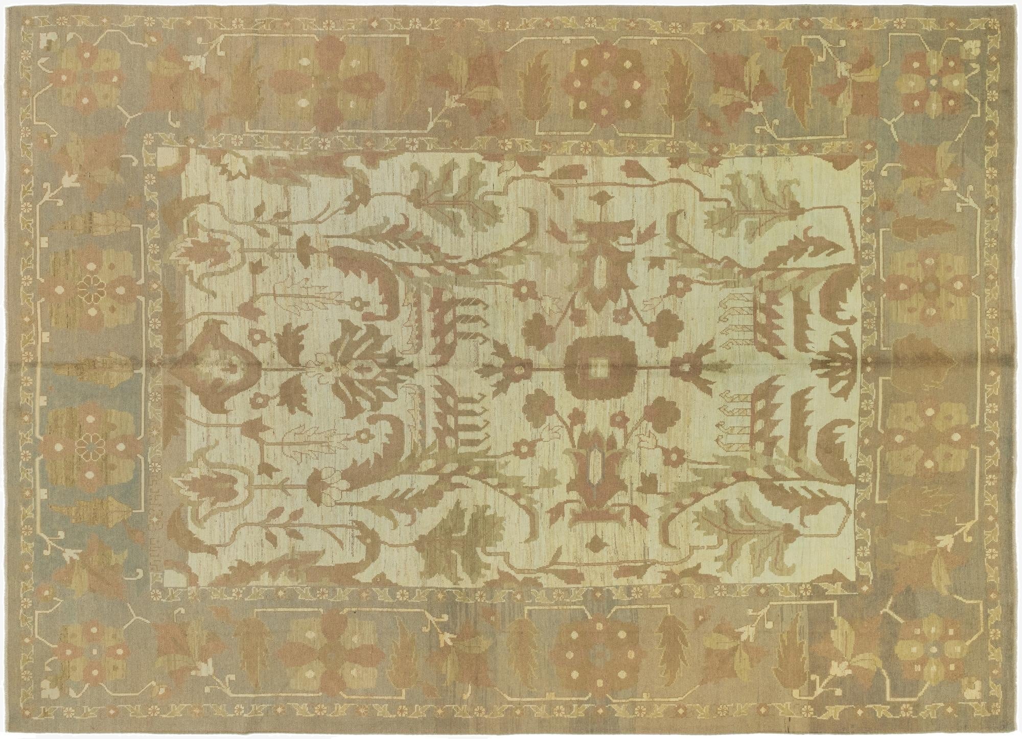 11' 7 x 15' 9  Hand Knotted Oushak Wool Rug
