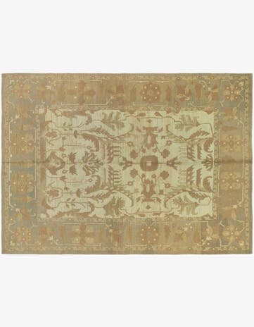 11' 7 x 15' 9 Hand Knotted Oushak Wool Rug