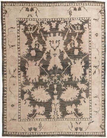 11' 9 x 15' 2 Hand Knotted Oushak Wool Rug