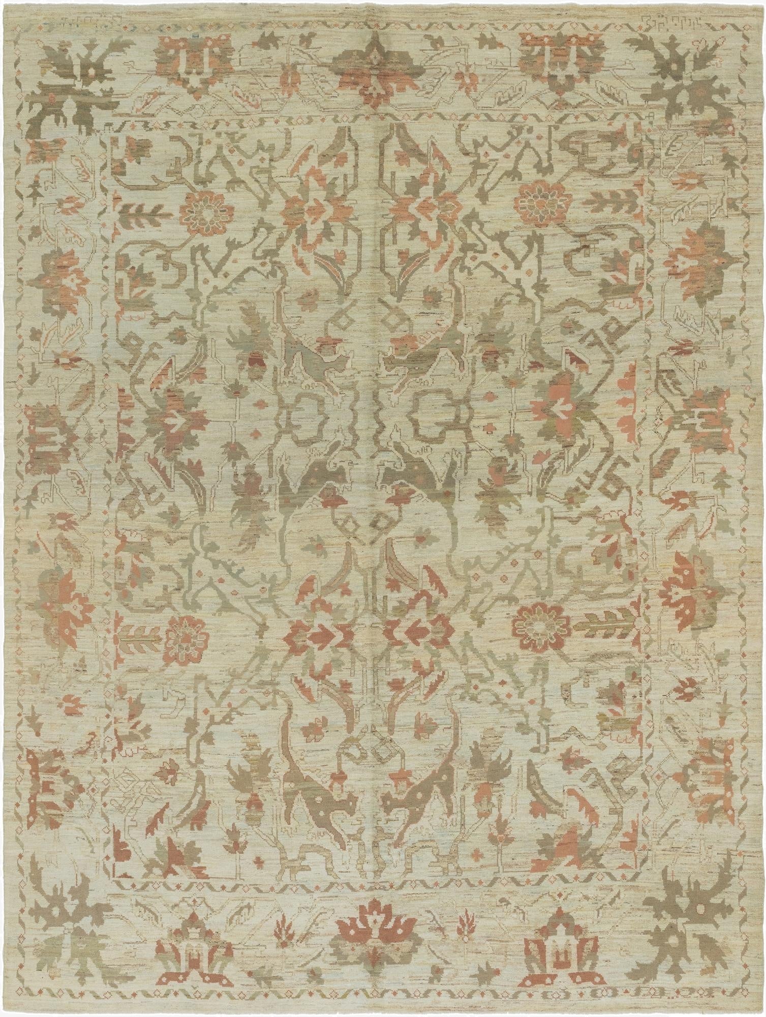 12' x 15' 10 Hand Knotted Oushak Wool Rug