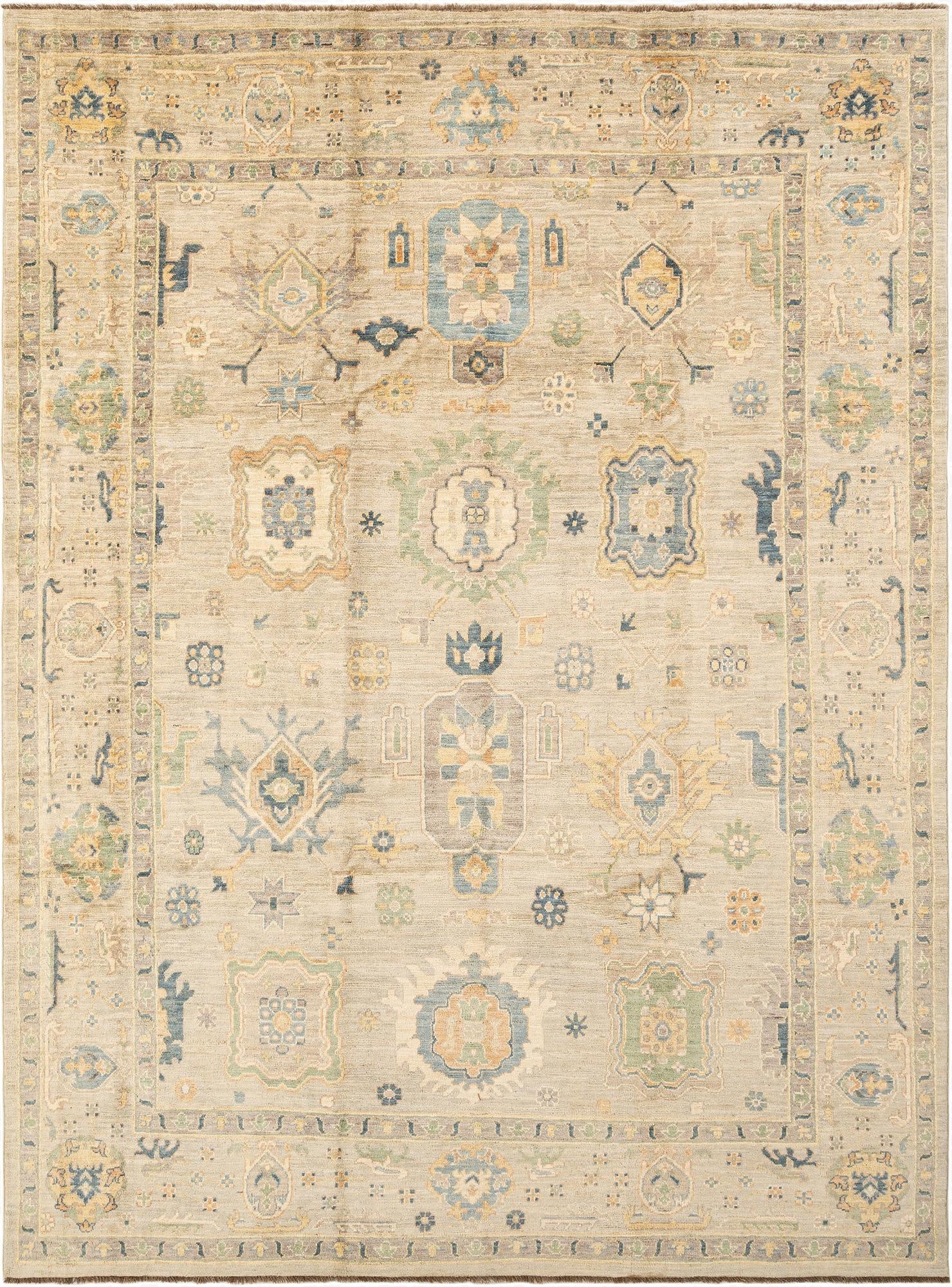 8' x 10' 7  Hand Knotted Oushak Rug