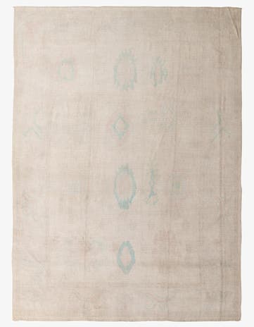 9' 10 x 13' 7 Hand Knotted Oushak Wool Rug