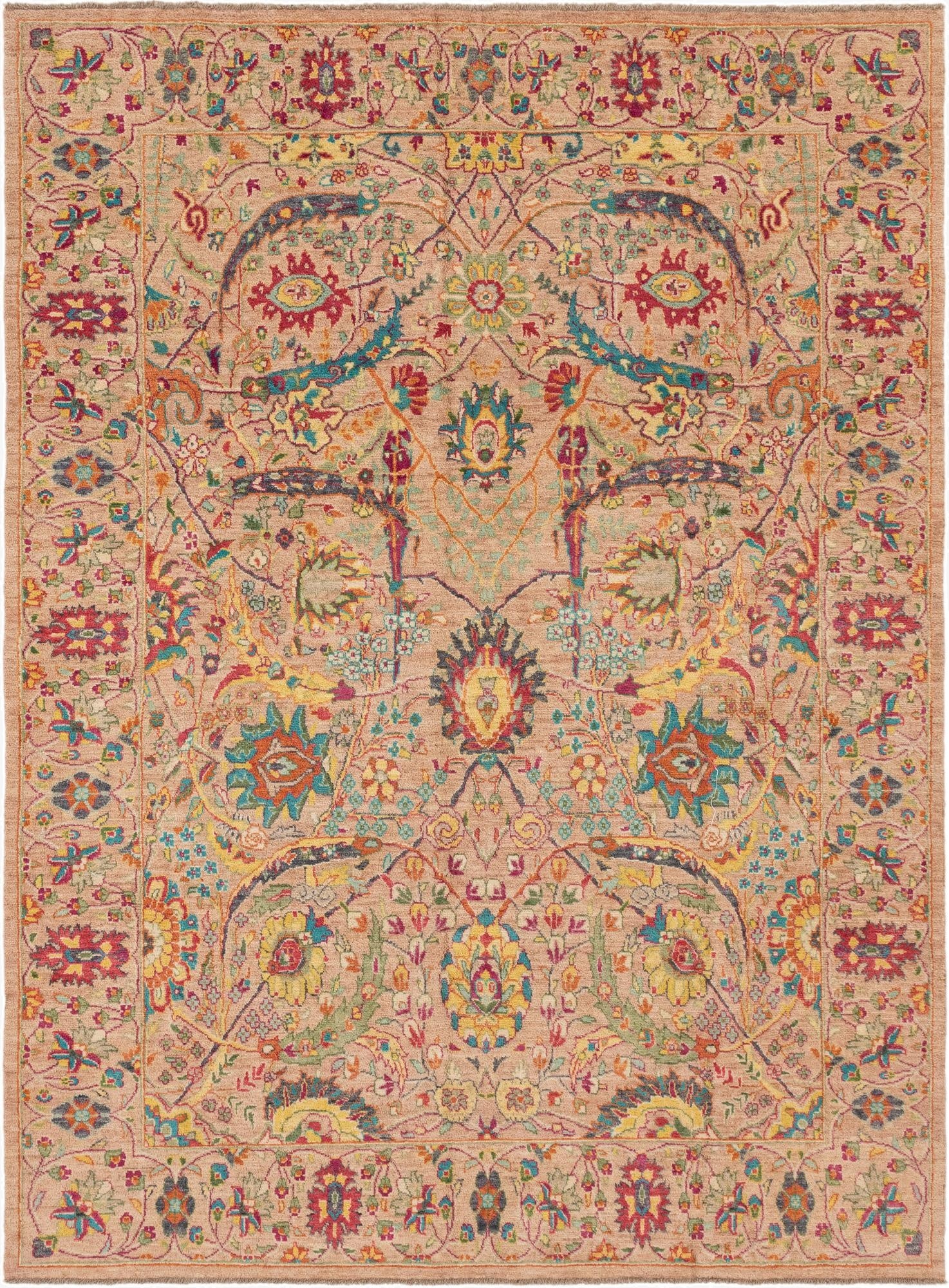 10' x 13' 5  Hand Knotted Oushak Wool Rug