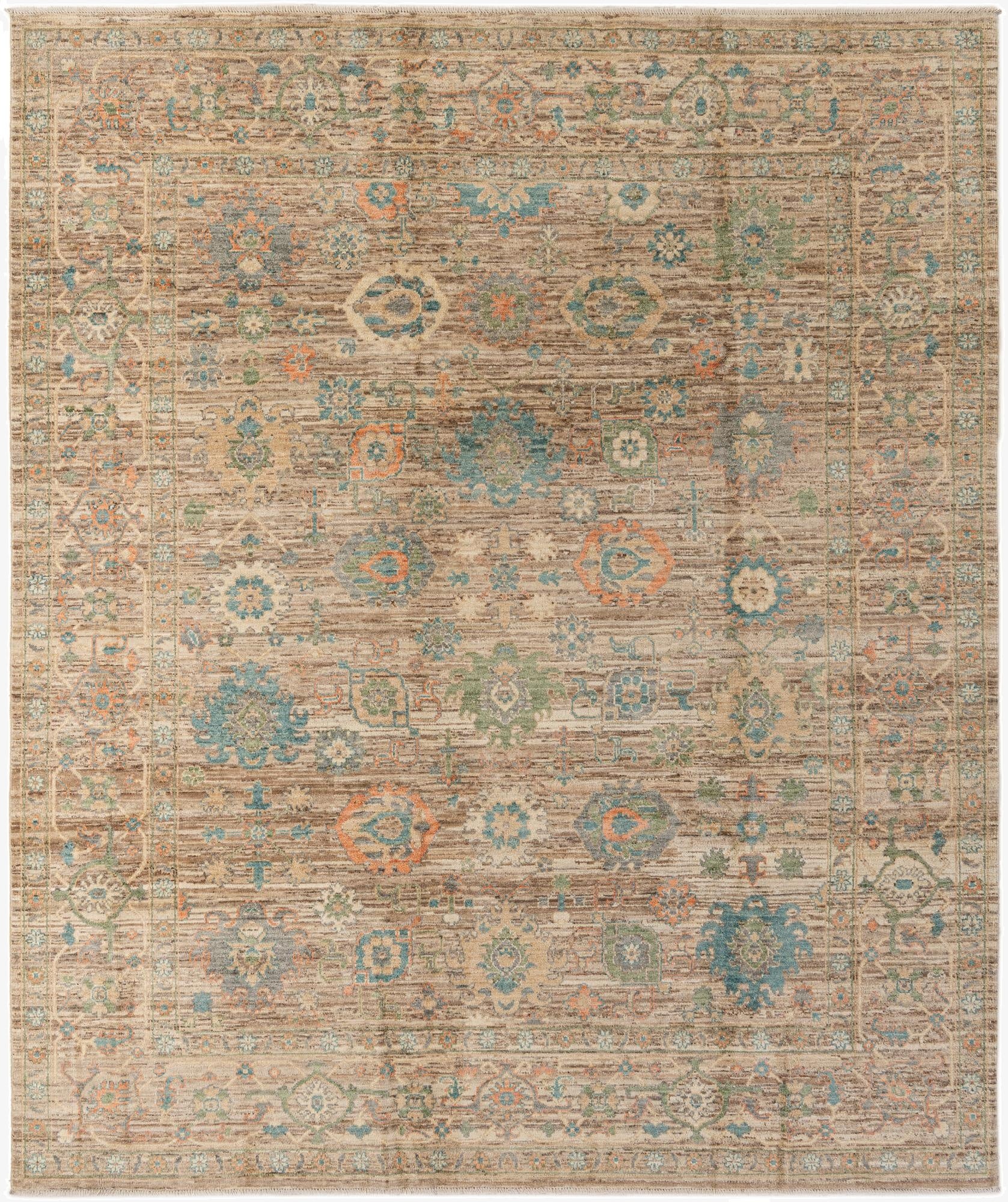8' 2 x 9' 7  Hand Knotted Oushak Wool Rug