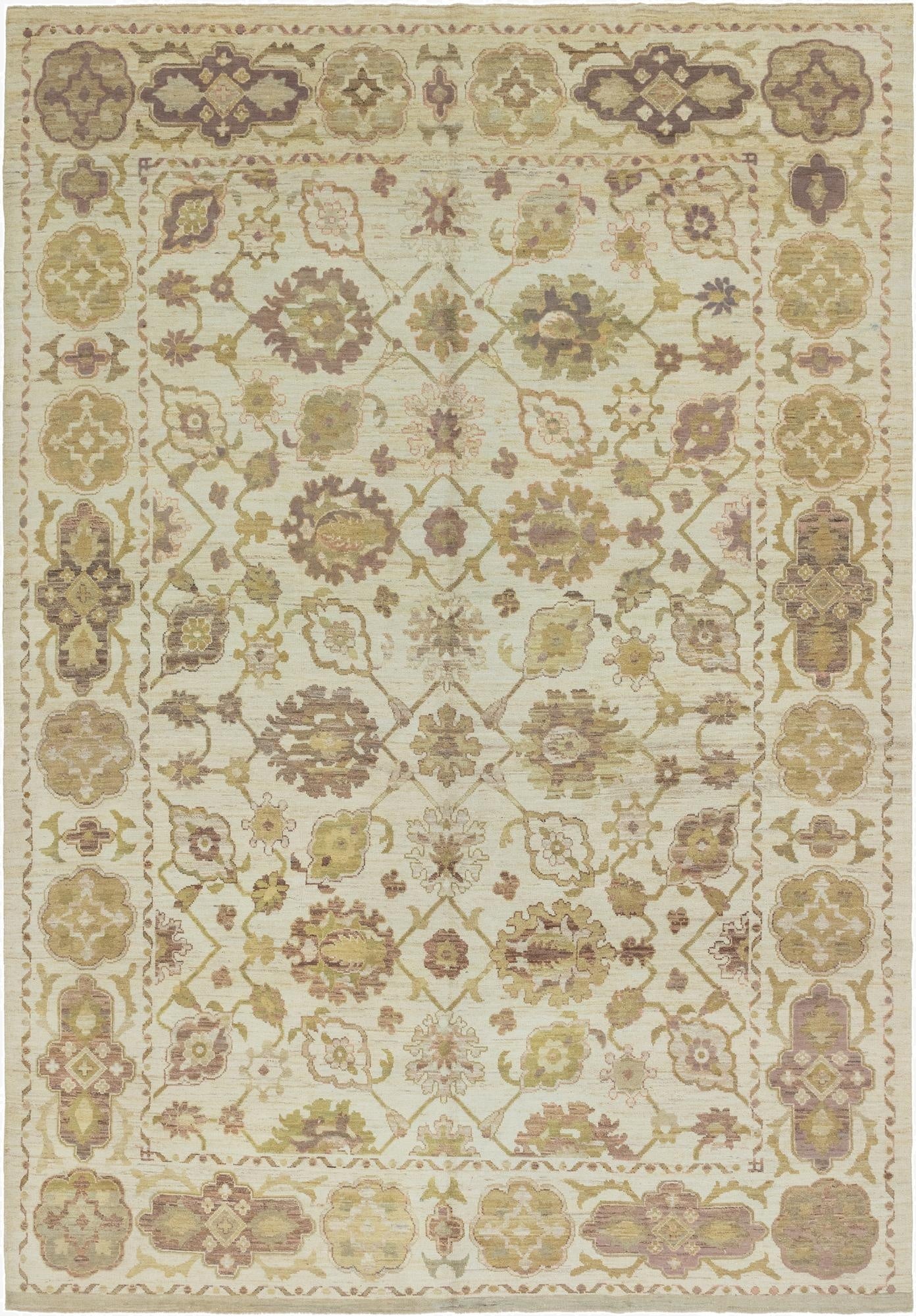 11' x 16' 8  Hand Knotted Oushak Wool Rug
