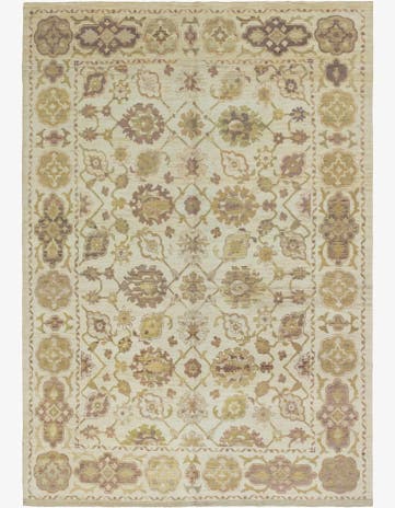 11' x 16' 8 Hand Knotted Oushak Wool Rug
