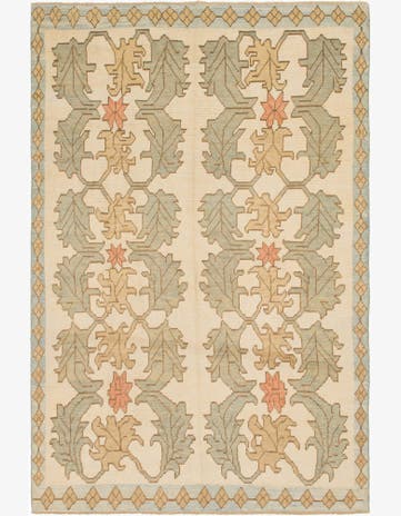 7' 9 x 12' Hand Knotted Oushak Wool Rug