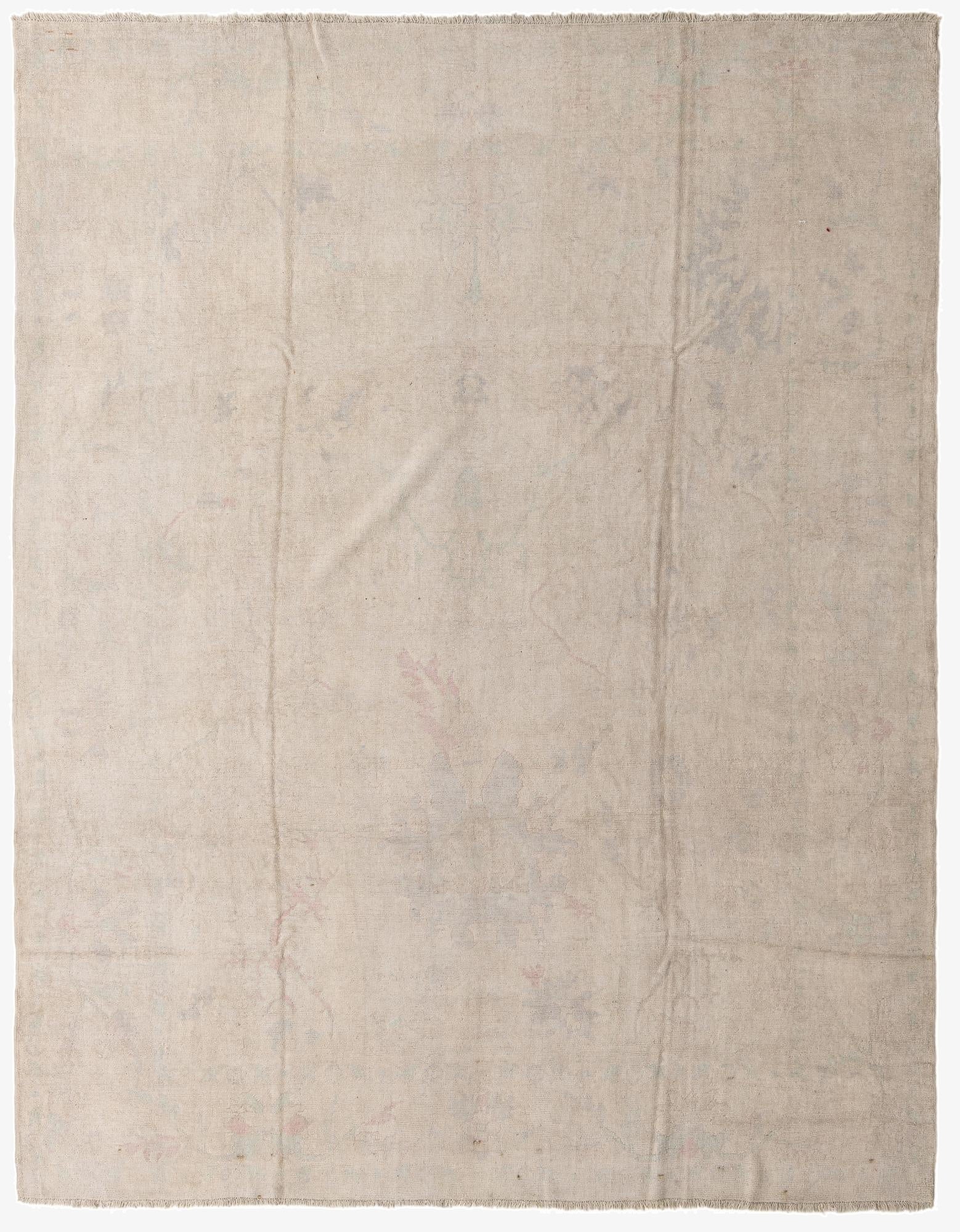 8' 7 x 10' 10  Hand Knotted Oushak Wool Rug