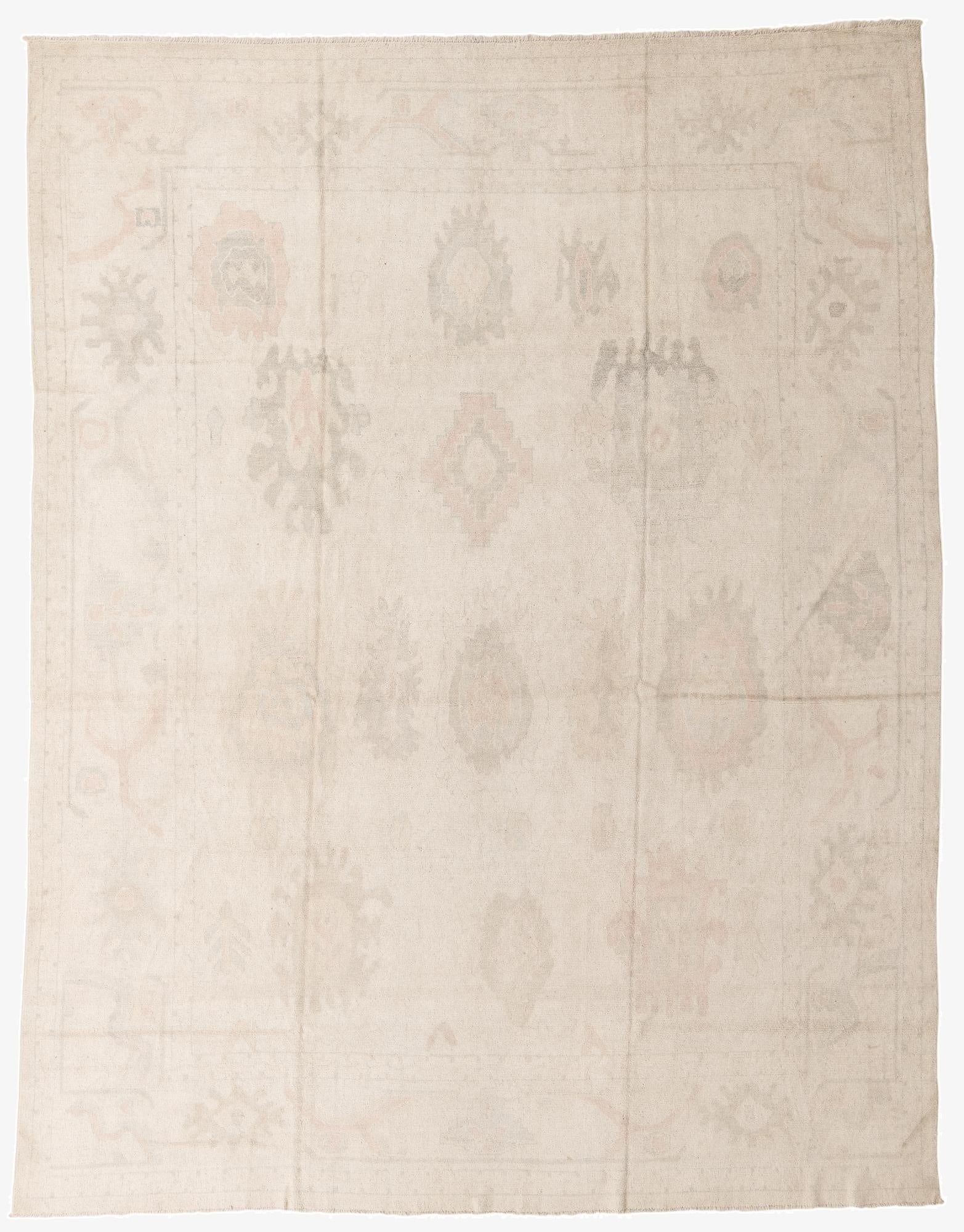 10' 5 x 13' 5  Hand Knotted Oushak Wool Rug