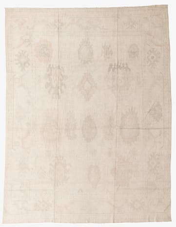 10' 5 x 13' 5 Hand Knotted Oushak Wool Rug