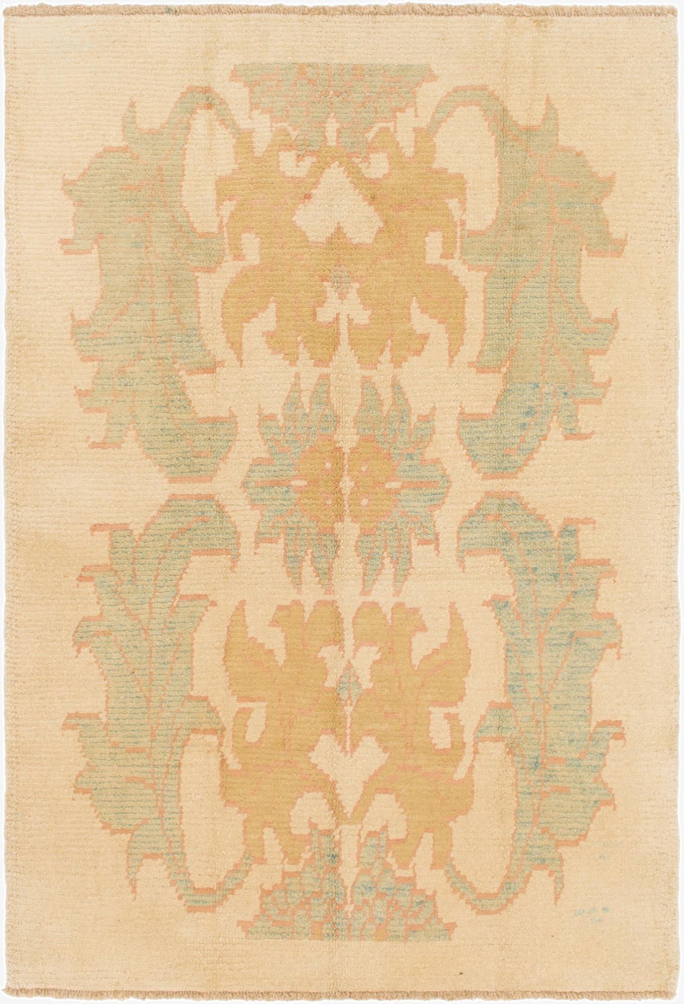 4' 4 x 6' 5  Hand Knotted Oushak Wool Rug