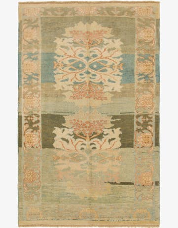 6' 5 x 9' 10 Hand Knotted Oushak Wool Rug