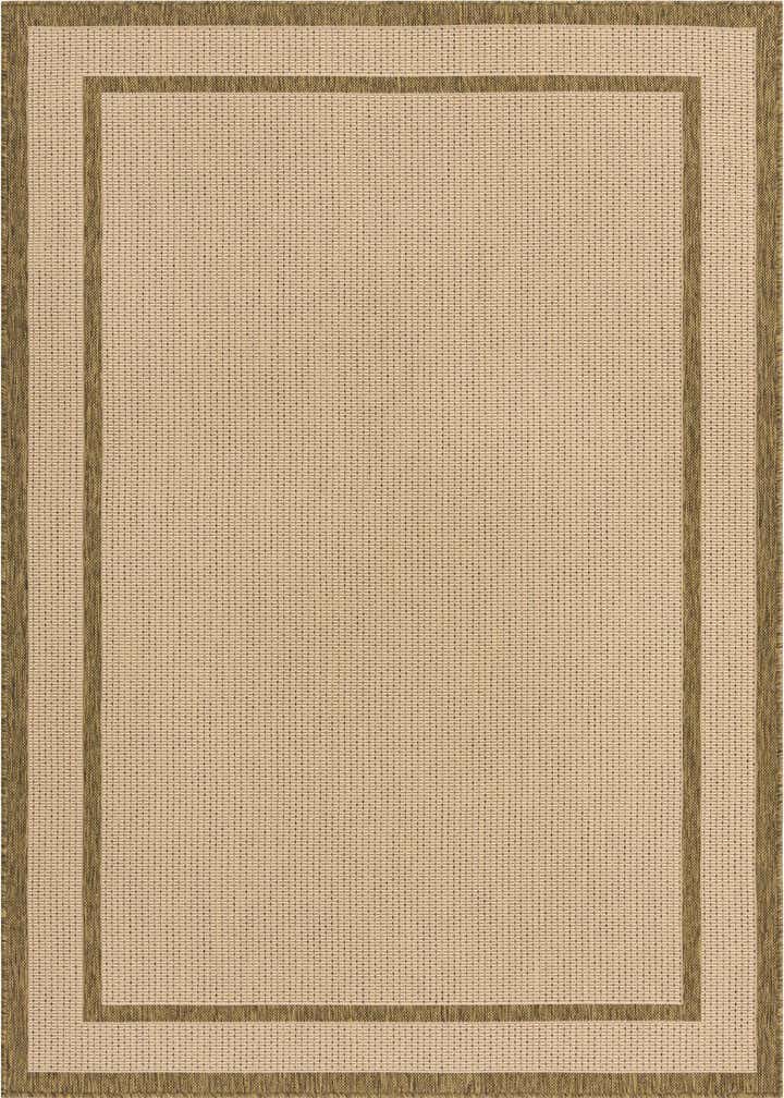 5' 3 x 8' Easy-Clean Border Indoor / Outdoor Rug