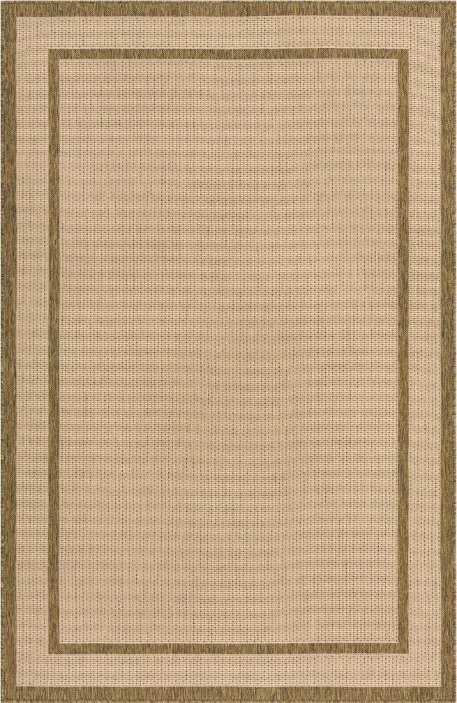 5' 3 x 8' Easy-Clean Border Indoor / Outdoor Rug