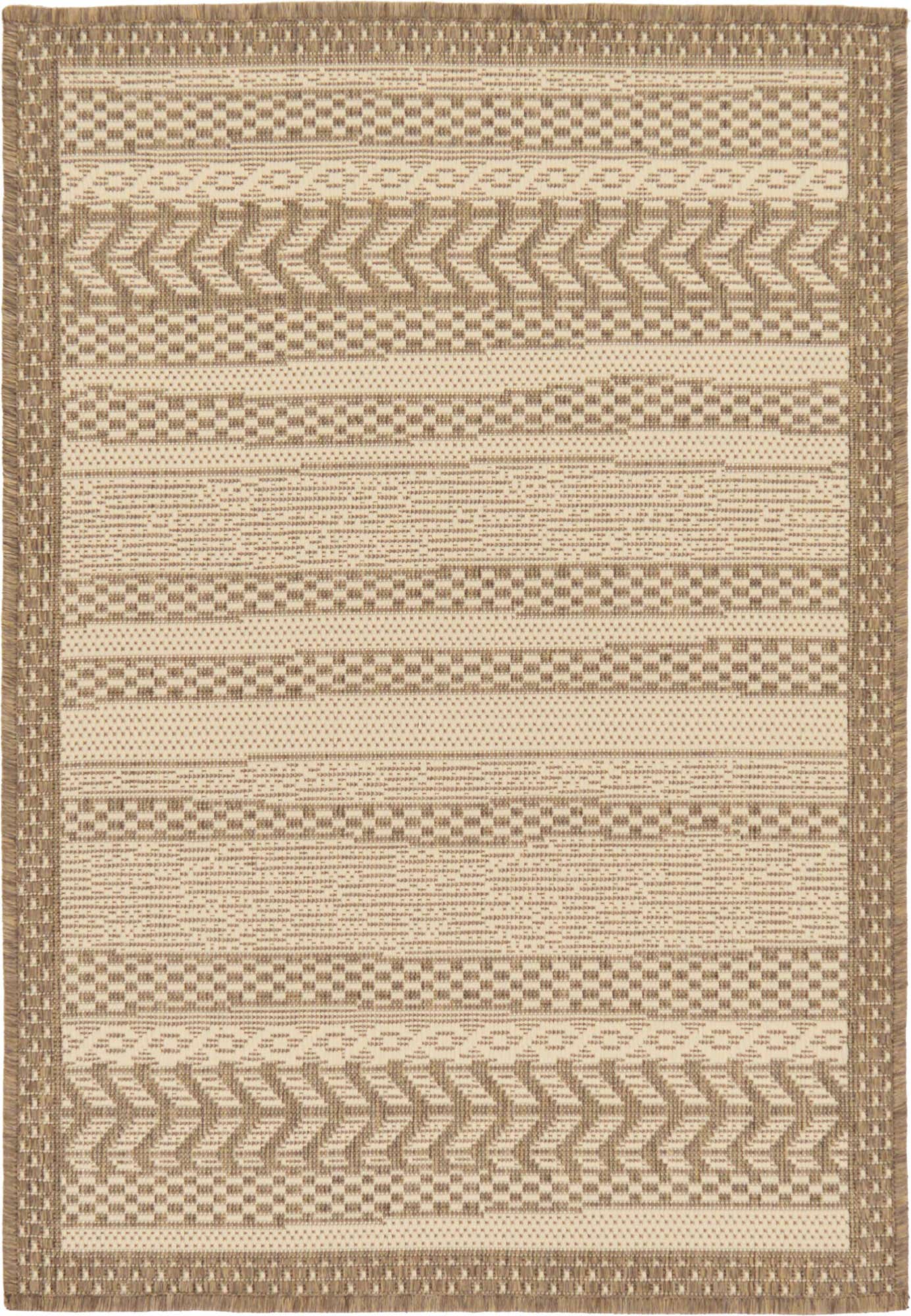 2' 2 x 3' Easy-Clean Border Indoor / Outdoor Rug