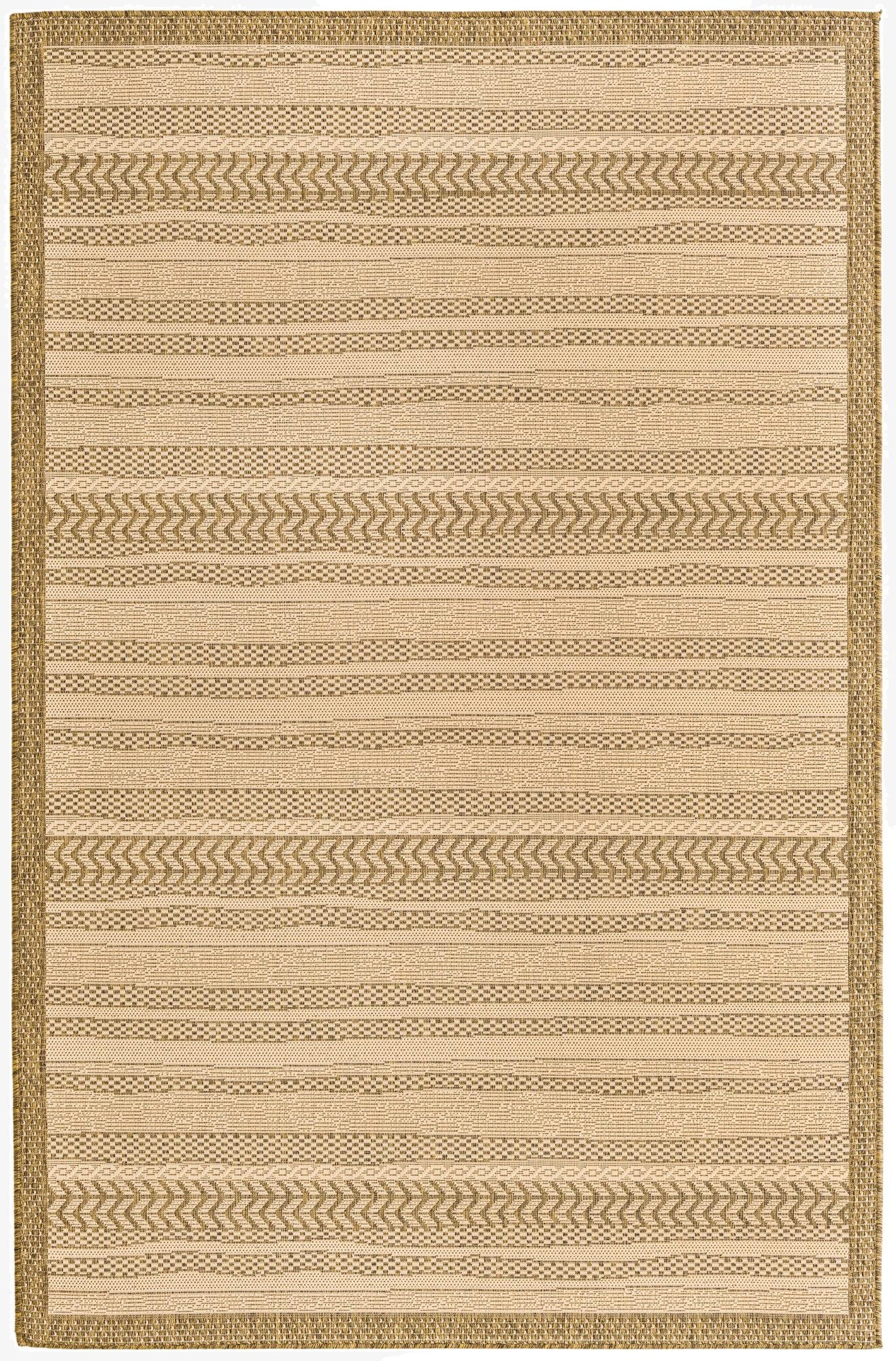Primary image 5' 3 x 8'  Washable Border Indoor / Outdoor Rug