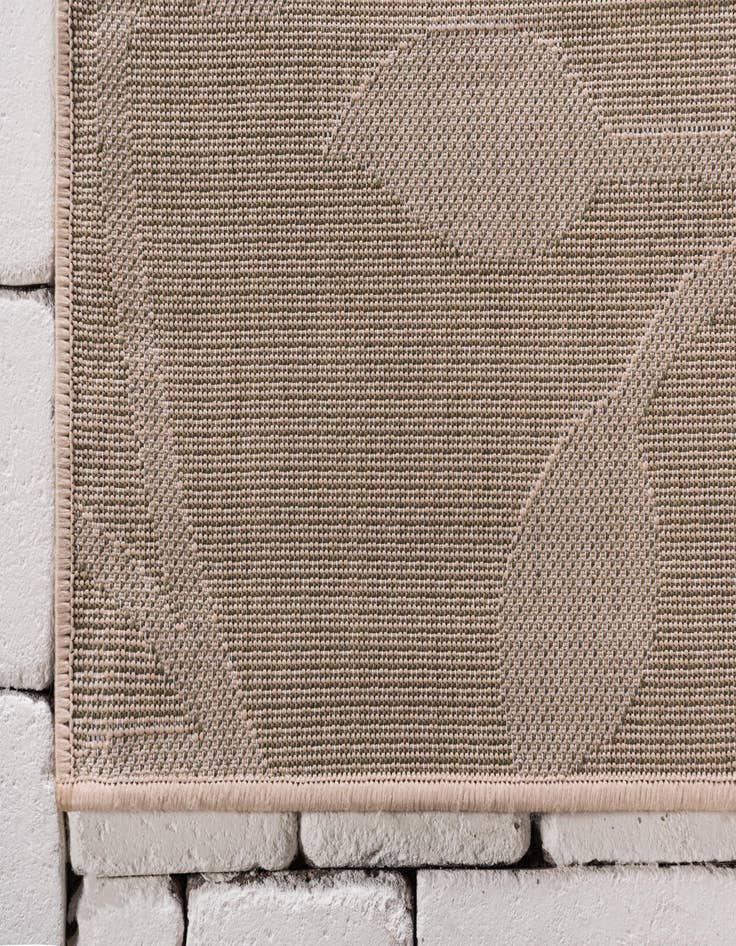 Detail image of 5' 3 x 8'  Washable Botanical Indoor / Outdoor Rug