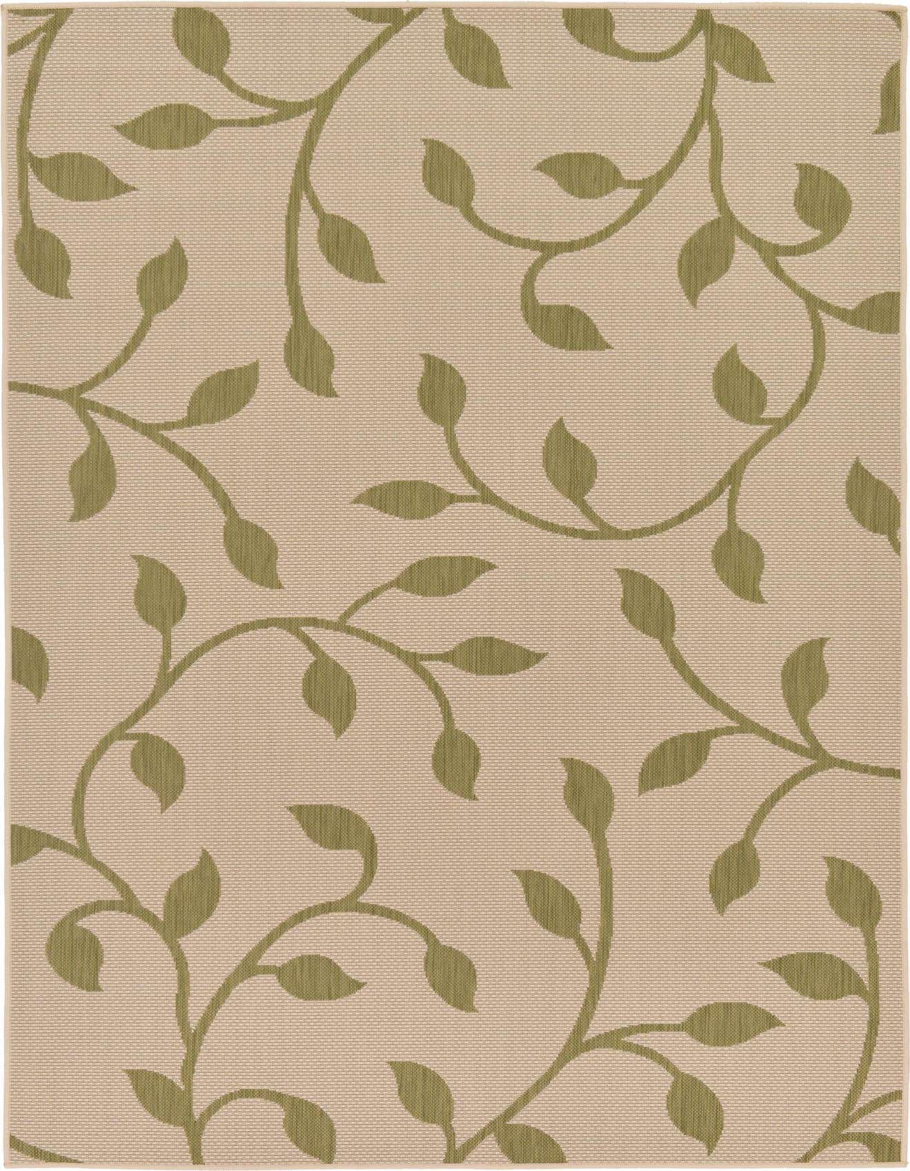 5' 3 x 8' Easy-Clean Botanical Indoor / Outdoor Rug