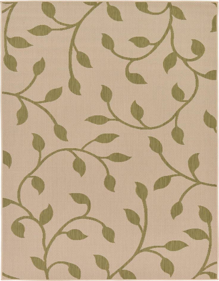 Detail image of 5' 3 x 8' Easy-Clean Botanical Indoor / Outdoor Rug