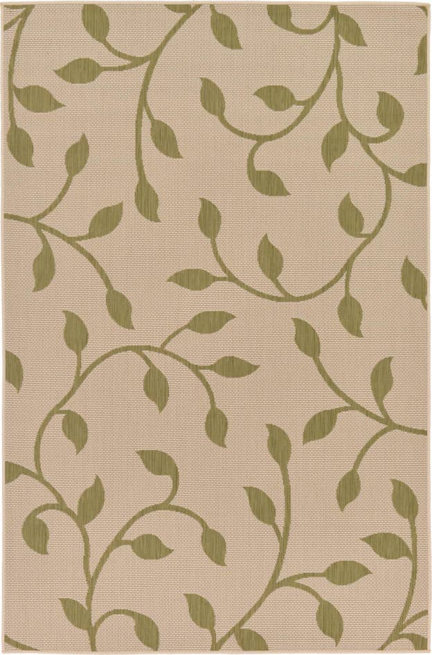 Detail image of 5' 3 x 8' Easy-Clean Botanical Indoor / Outdoor Rug