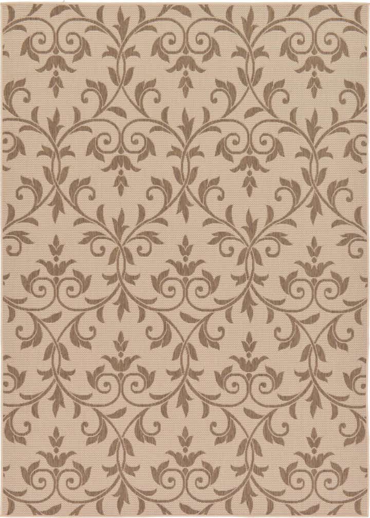 7' x 10' Easy-Clean Botanical Indoor / Outdoor Rug