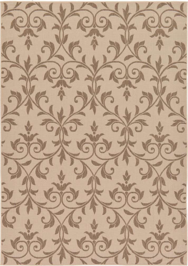 7' x 10' Easy-Clean Botanical Indoor / Outdoor Rug