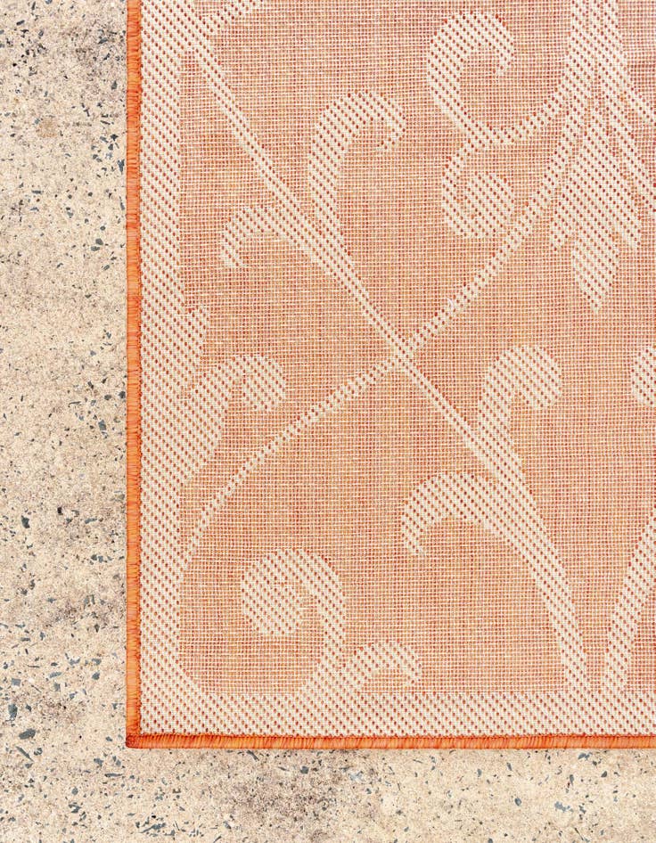 Detail image of 5' 3 x 8'  Washable Botanical Indoor / Outdoor Rug