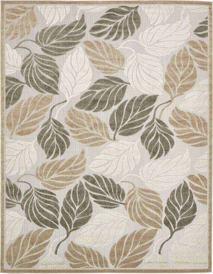 Detail image of 9' x 12' 2 Easy-Clean Botanical Indoor / Outdoor Rug