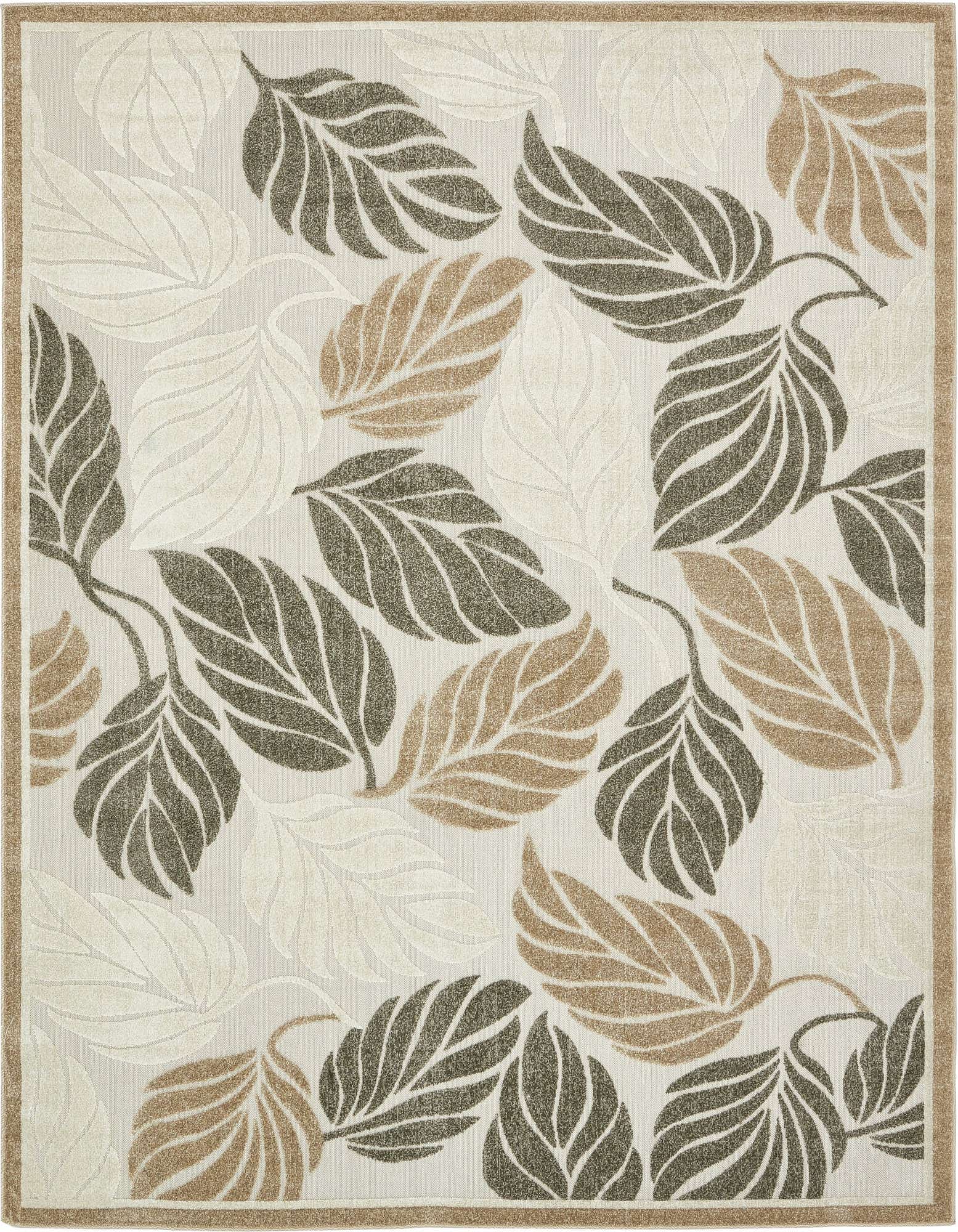 8' x 10' Easy-Clean Botanical Indoor / Outdoor Rug