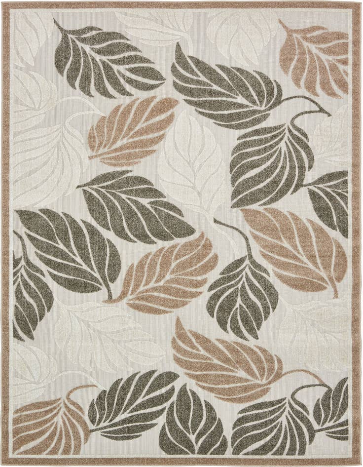 Detail image of 7' x 10' Easy-Clean Botanical Indoor / Outdoor Rug
