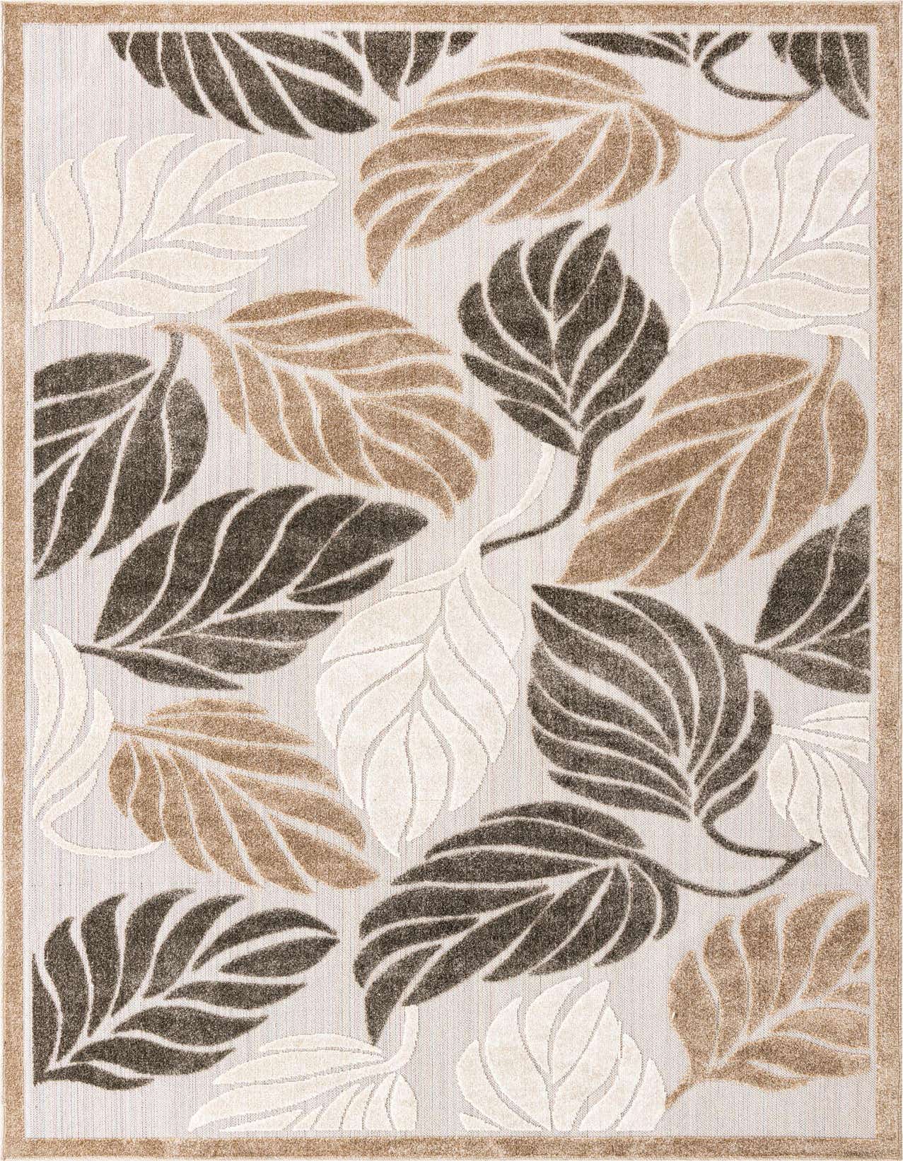 6' x 9' Easy-Clean Botanical Indoor / Outdoor Rug
