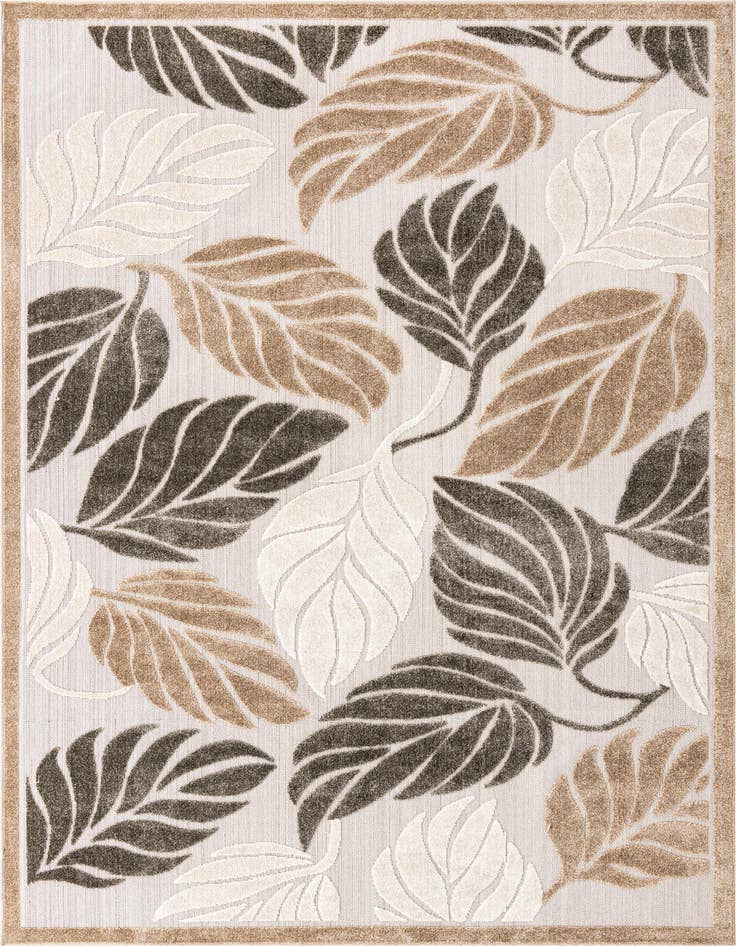 Detail image of 6' x 9' Easy-Clean Botanical Indoor / Outdoor Rug