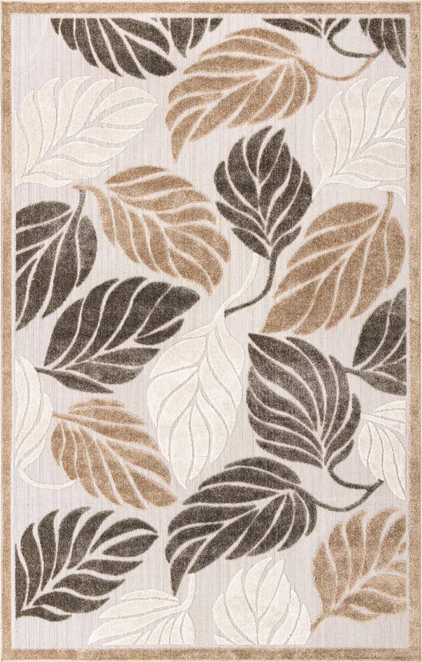 Detail image of 6' x 9' Easy-Clean Botanical Indoor / Outdoor Rug