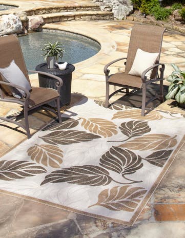 2' x 3' Easy-Clean Botanical Indoor / Outdoor Rug
