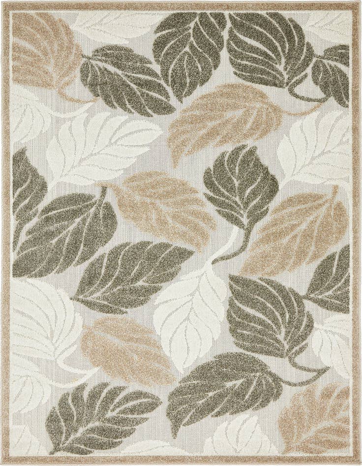 Detail image of 4' x 6' Easy-Clean Botanical Indoor / Outdoor Rug