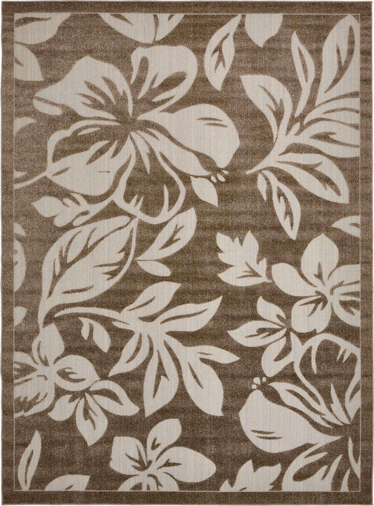 9' x 12' Easy-Clean Botanical Indoor / Outdoor Rug