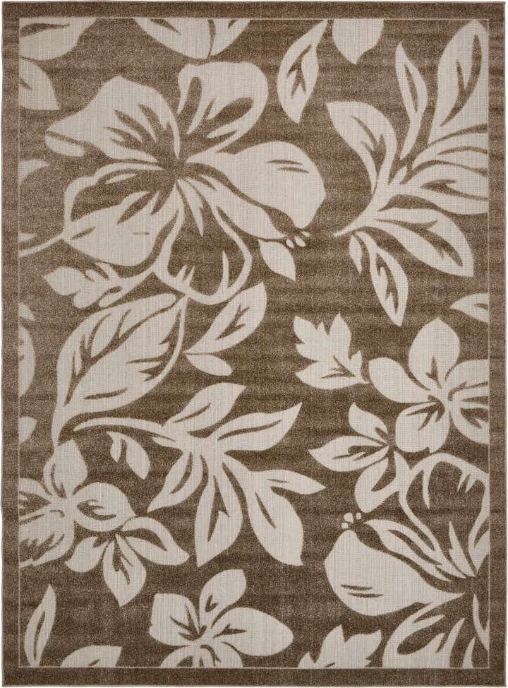 9' x 12' Easy-Clean Botanical Indoor / Outdoor Rug