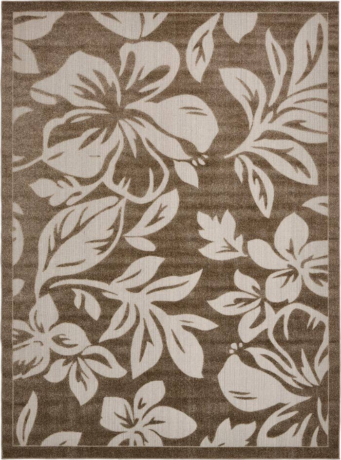 Detail image of 9' x 12' Easy-Clean Botanical Indoor / Outdoor Rug