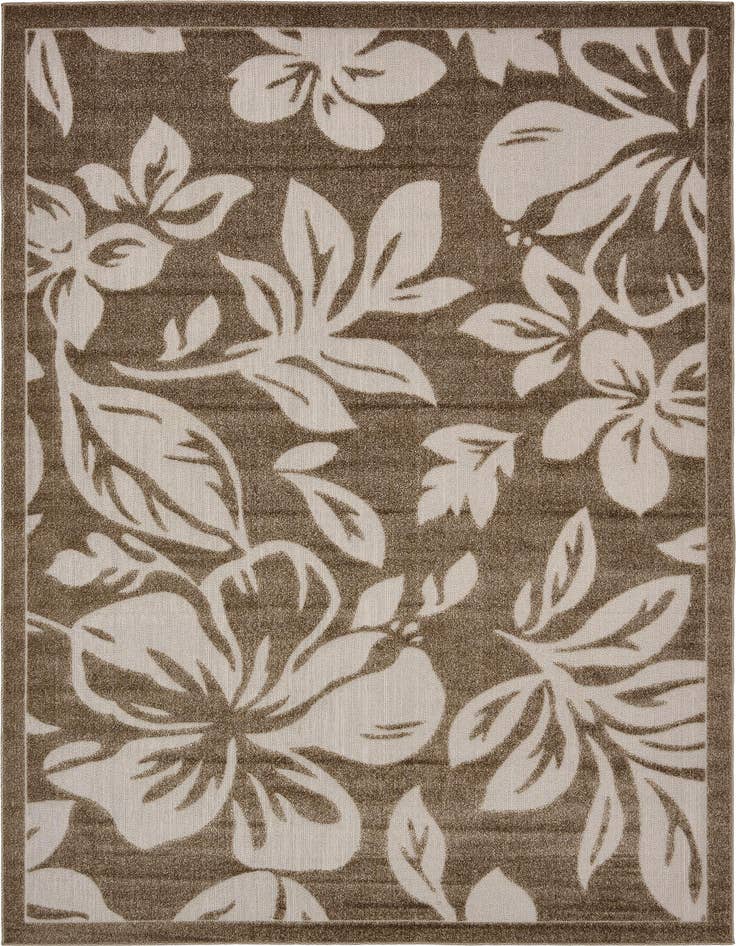 Detail image of 7' x 10' Easy-Clean Botanical Indoor / Outdoor Rug