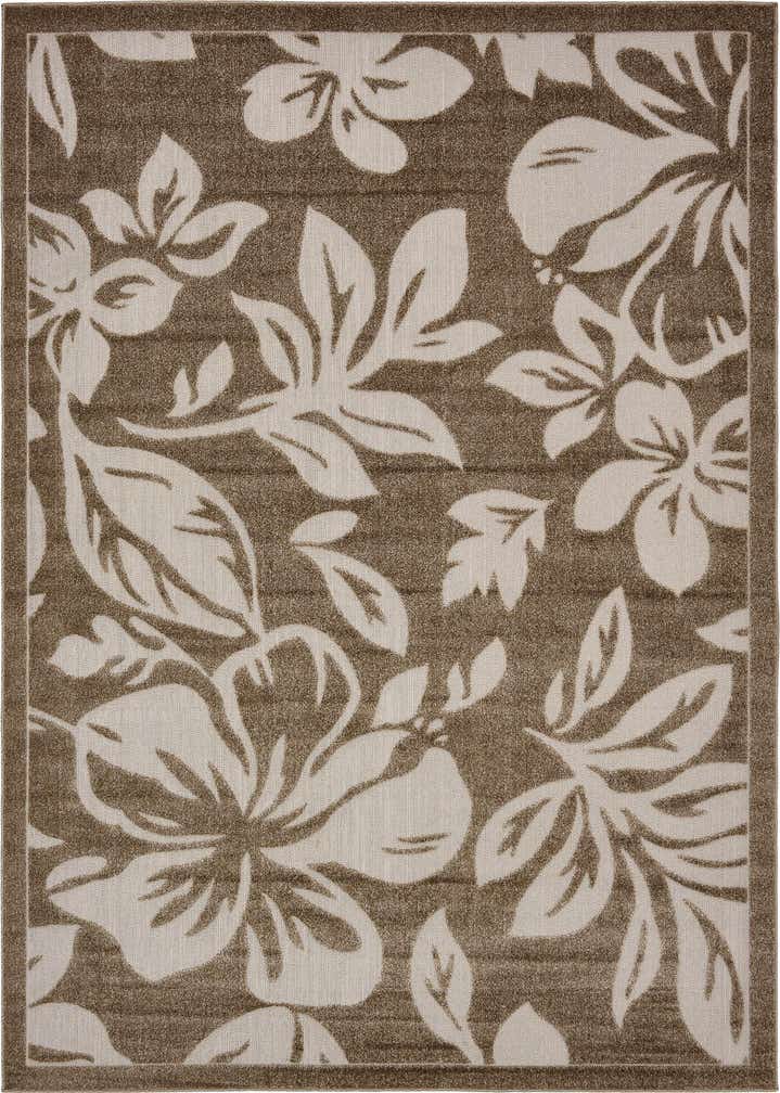 7' x 10' Easy-Clean Botanical Indoor / Outdoor Rug