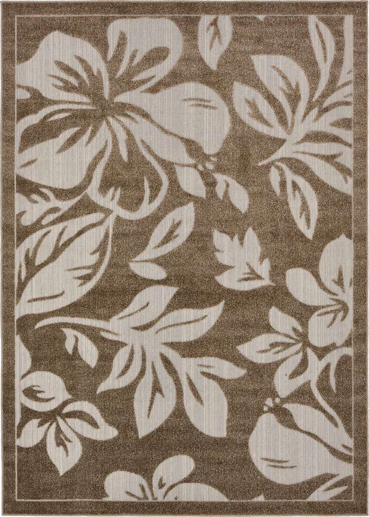 6' x 9' Easy-Clean Botanical Indoor / Outdoor Rug