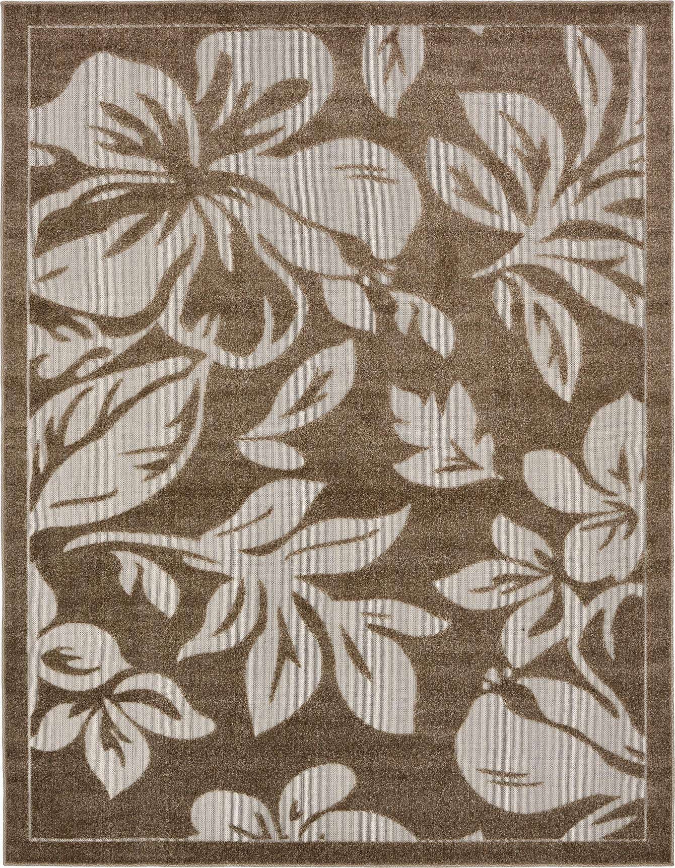 6' x 9' Easy-Clean Botanical Indoor / Outdoor Rug