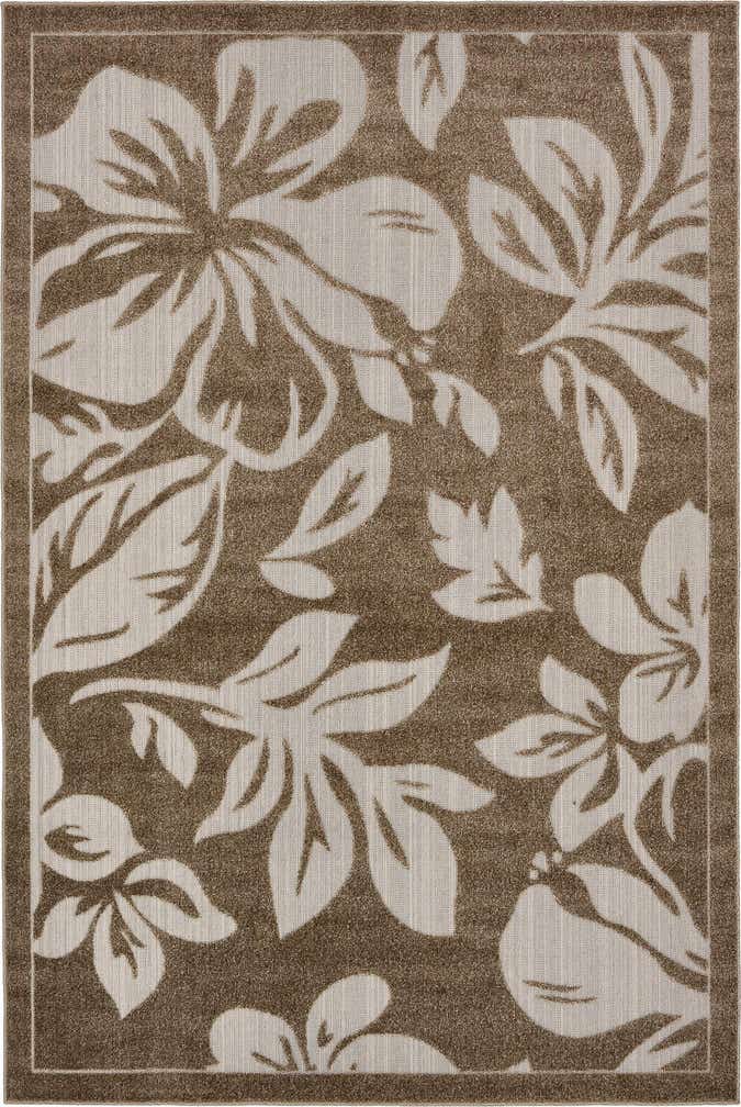 6' x 9' Easy-Clean Botanical Indoor / Outdoor Rug
